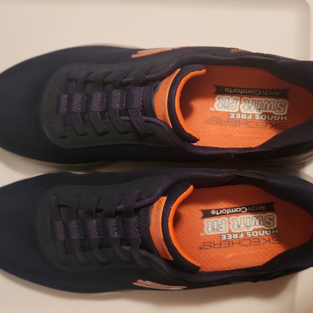 Skechers Men's Navy Athletic Shoes Slip On Size 10 - Picture 15 of 15